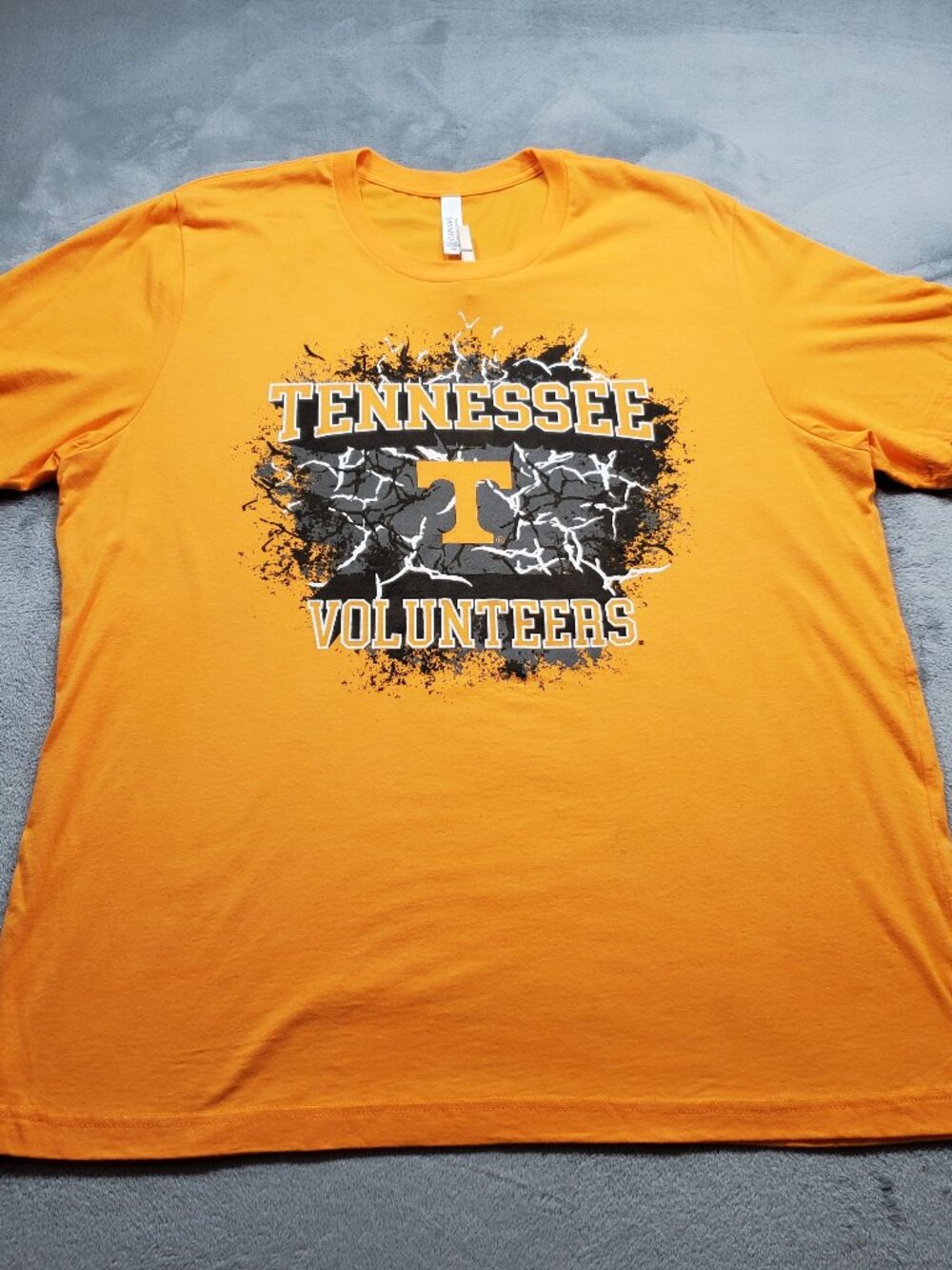Tennessee Volunteers Crackle Graphic T-shirt Orange Black Gray Men Sz 2XL